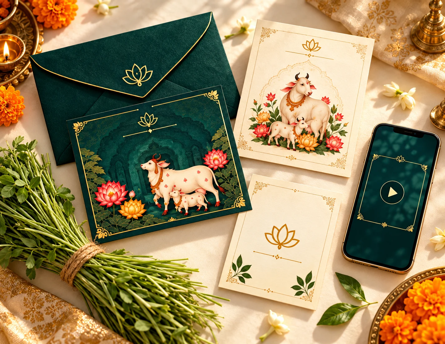 Illustrative GoSeva gift card and greeting set